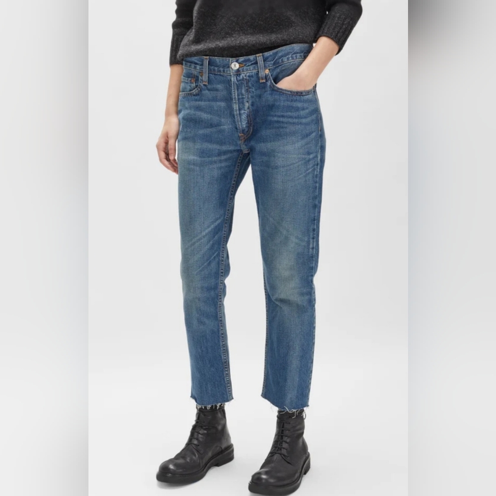 RE/DONE ORIGINALS RELAXED CROP JEANS, Size 25,  NWT